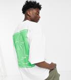 Reclaimed Vintage Inspired Super Oversized T-shirt With Back Abstract Art Print In White