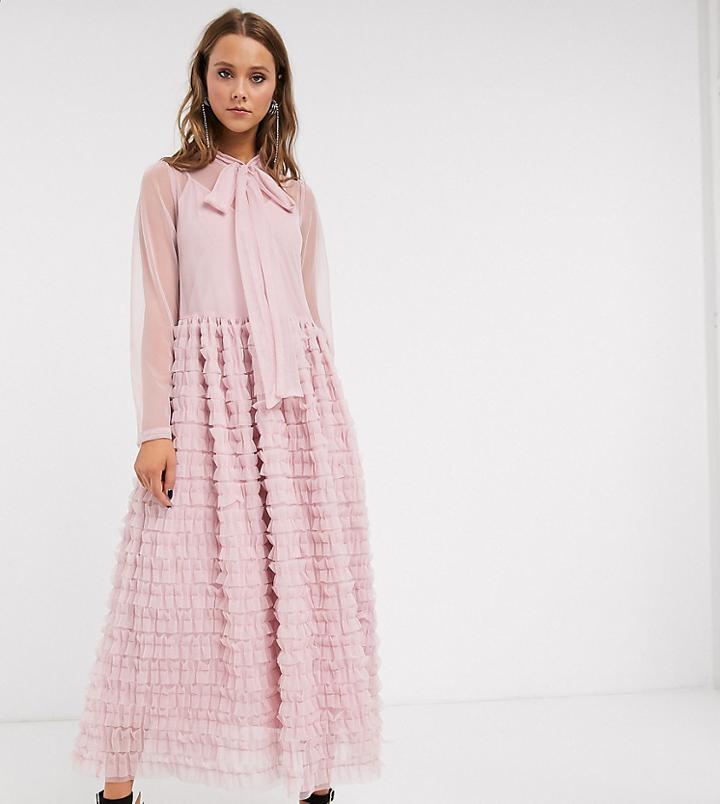 Sister Jane Oversized Maxi Smock Dress With Full Skirt In Tiered Tulle