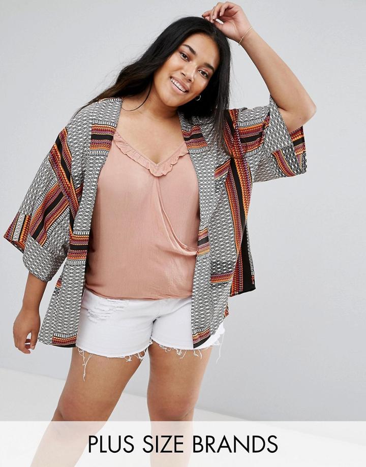 Diya Kimono In Multi Print - Multi