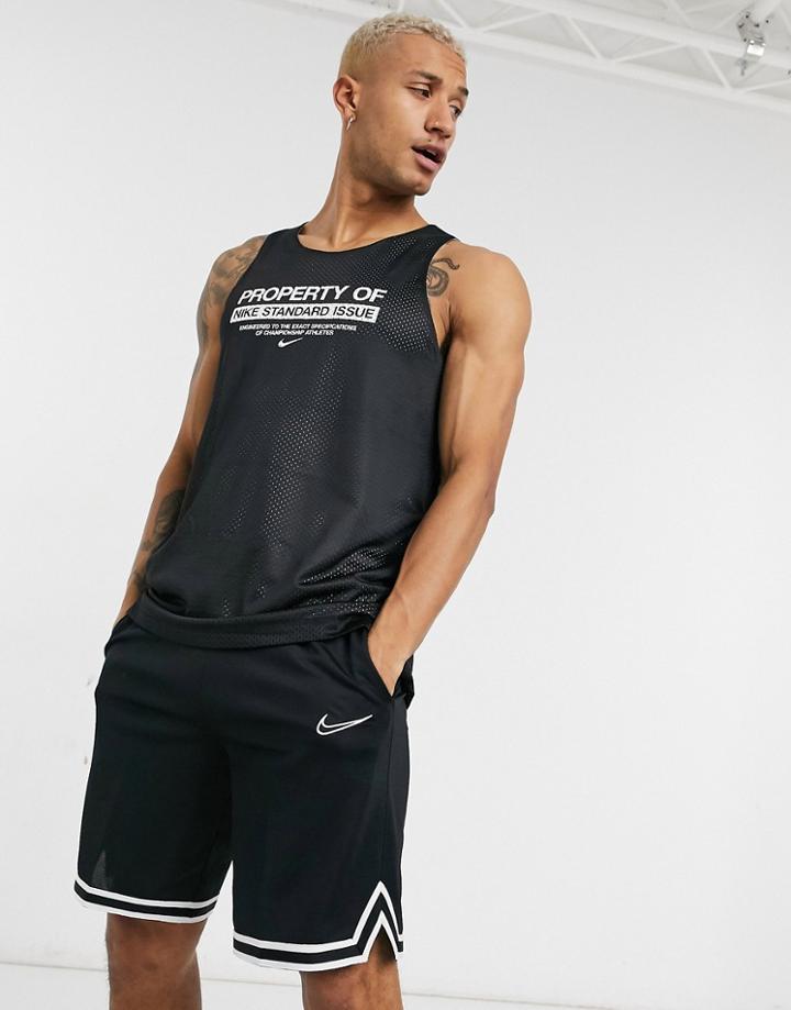 Nike Basketball Standard Issue Reversible Tank In Black