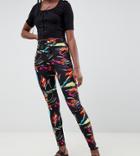 Asos Design Tall Rivington High Waisted Jeans In 90's Print - Multi