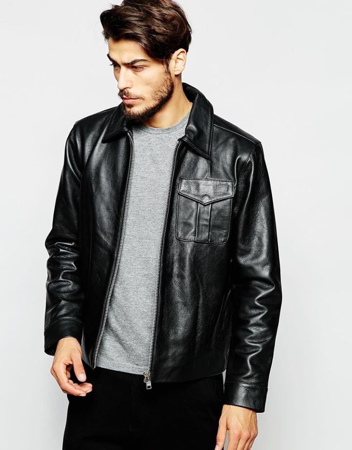 Adpt Leather Jacket - Black