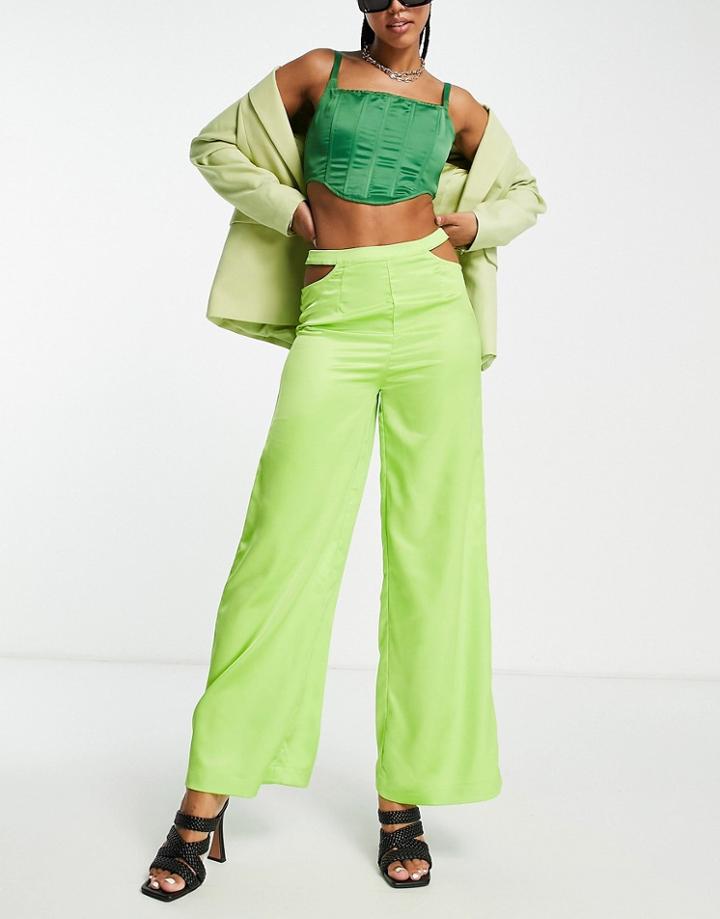 Ei8th Hour Wide Leg Pants In Green - Part Of A Set