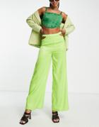 Ei8th Hour Wide Leg Pants In Green - Part Of A Set