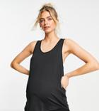 Cotton: On Maternity Active Tank Top In Black