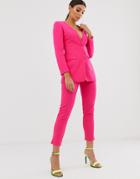 Club L London Tailored Cigarette Pants - Pink