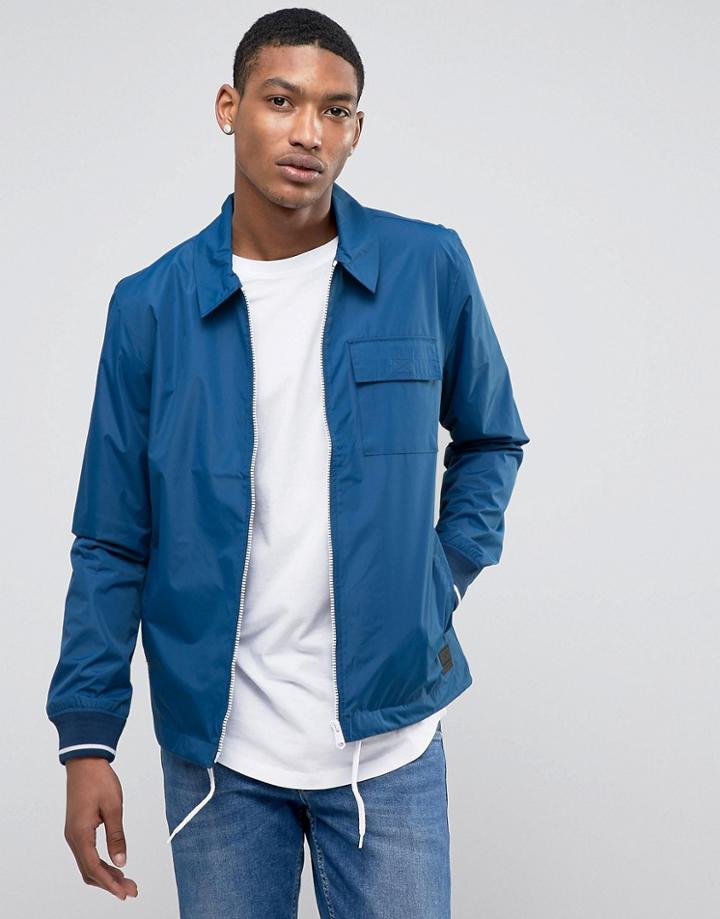 Threadbare Collar Lightweight Jacket - Navy
