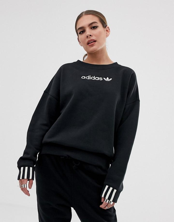 Adidas Originals Coeeze Fleece Sweatshirt In Black - Black