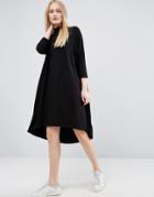 Asos Turtleneck Oversize Slouch Dress - Black