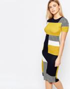 Oasis Bold Colour Block T-shirt Dress - Navy And Green