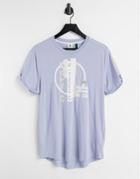 G-star Original Circle Logo T-shirt In Baby Blue-blues