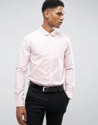 Asos Skinny Gingham Check Shirt - Pink