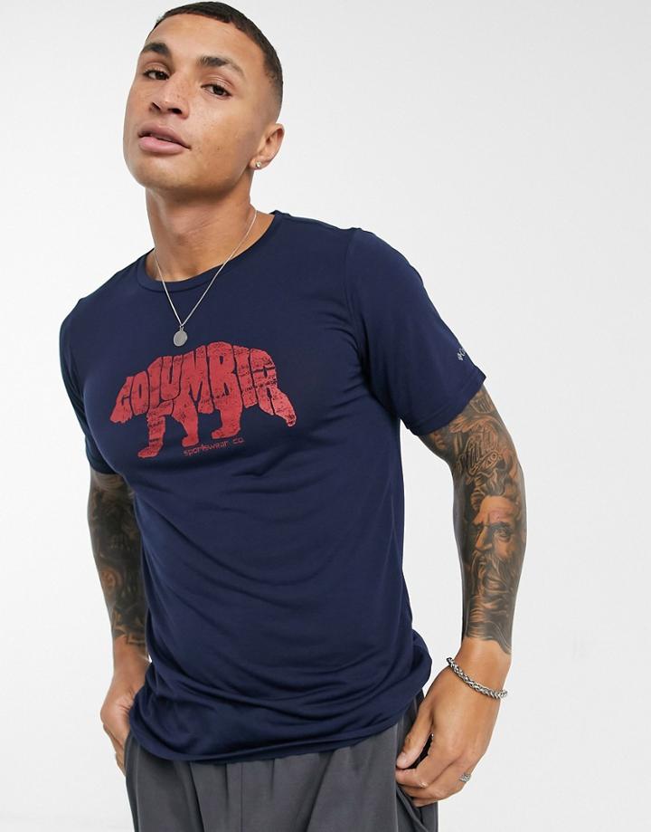 Columbia Terra Vale T-shirt In Navy