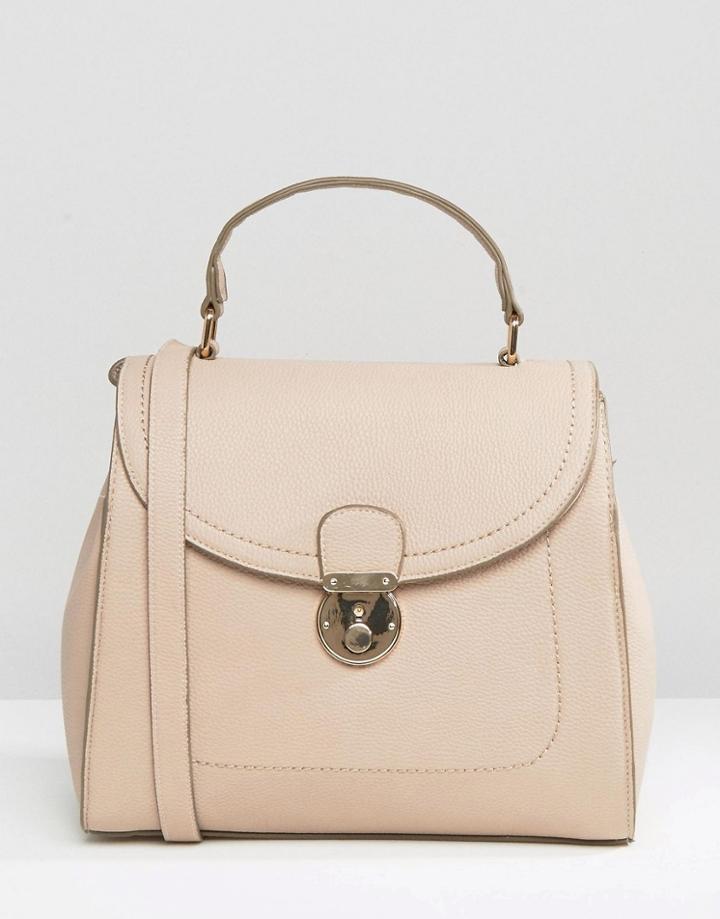 Asos Lock Detail Tote Bag - Pink
