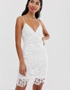Parisian Cami Dress In Lace - White
