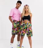 Collusion Unisex Printed Boxing Short-multi