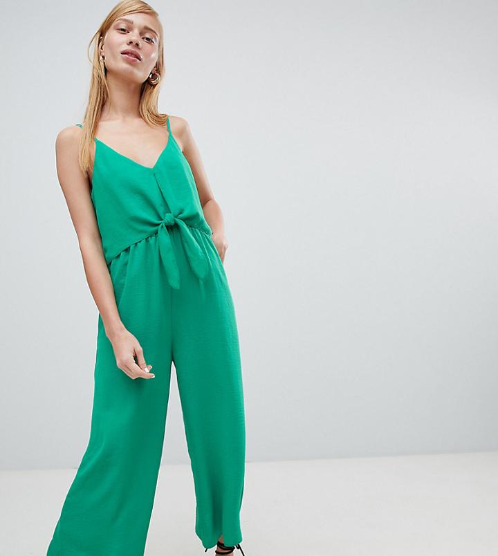 New Look Tie Front Wide Leg Jumpsuit