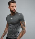 First Short Sleeved Training T-shirt In Dark Gray - Gray
