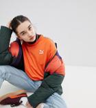 Puma Exclusive To Asos Sweatshirt With Taped Side Stripe In Orange - Orange