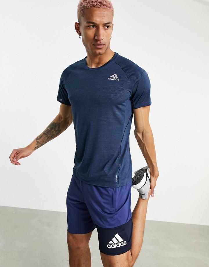 Adidas Running T-shirt In Navy