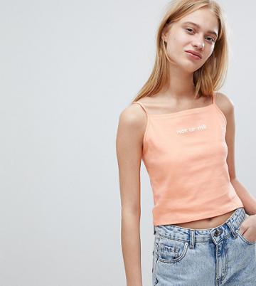 Adolescent Clothing 90's Cami With Not Ur M8 Print - Pink