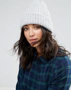 New Look Brushed Beanie Hat - Gray