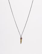 Asos Necklace With Oil Spill Rock Look Pendant - Black