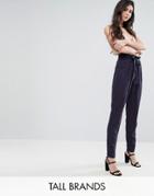 Y.a.s Tall Civa Tie Waist Cigarette Pant - Navy