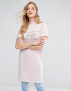 Cheap Monday Thin Box Logo Smash T-shirt Dress - Pink