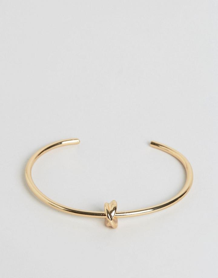 Designb Structured Knot Detail Bracelet - Gold