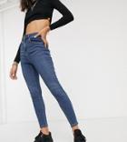 Collusion X001 Skinny Jeans In Mid Wash Blue