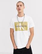 Calvin Klein Jeans Gold Box Mongram T-shirt In White