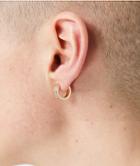 Asos Design 2 Pack Stud And Crystal Hoops Set In Gold Tone
