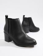 Office Heeled Chelsea Boots - Black