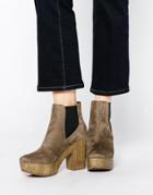 Truffle Collection Camari Platform Chelsea Boots - Taupe Mf