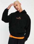 Asos Daysocial Oversized Hoodie In Fleece With Logo Chest Embroidery In Black