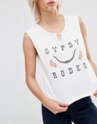 Minkpink Rodeo Muscle Tank Top - Off White