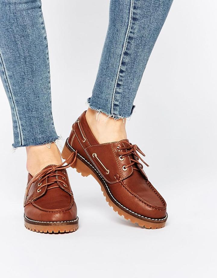 Asos Mosaic Deck Shoes - Tan