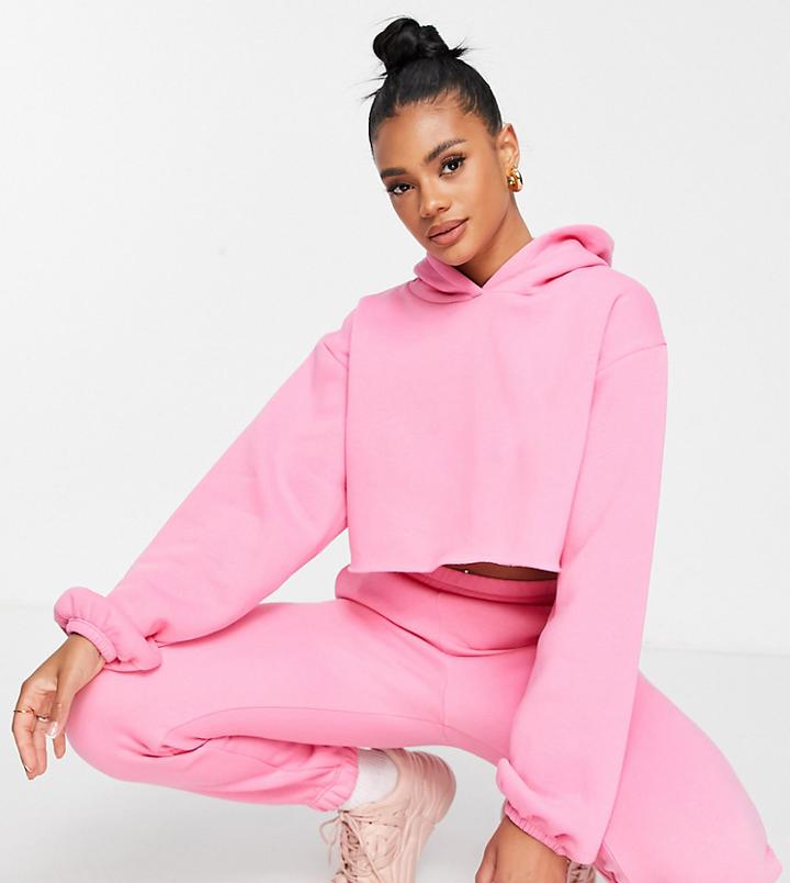 Hiit Crop Hoodie In Pink