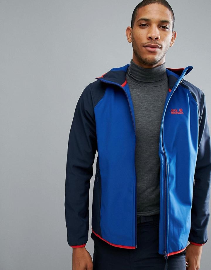 Jack Wolfskin Zenon Softshell Jacket In Royal Blue - Blue