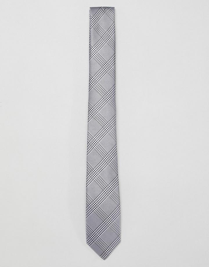 French Connection Prince Of Wales Tie-black