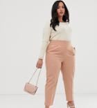 Asos Design Tall Eco Two-piece Slash Neck Sweater With Varied Ribs-stone