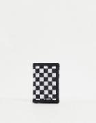 Vans Slipped Checkerboard Wallet In White/black