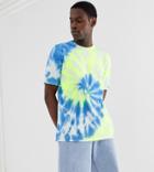 Asos Design Tall Knitted Tie Dye T-shirt In Blue - Blue