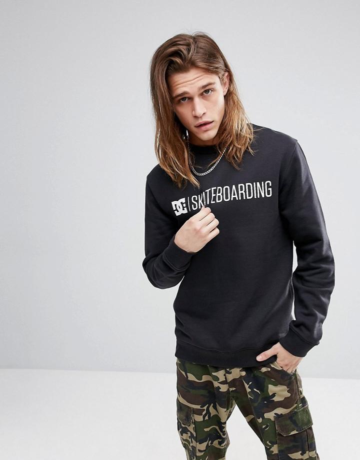 Dc Shoes Skateboarding Sweatshirt With Logo - Black