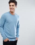 Abercrombie & Fitch Crew Neck Sweater Fine Gauge Icon Logo In Blue - Blue