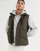 River Island Vest In Khaki-green