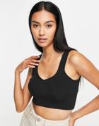 Inwear Ezzi Knit Crop Top In Black
