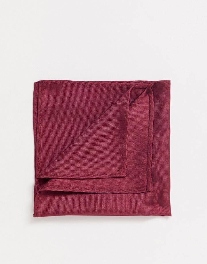 Twisted Tailor Pocket Square In Burgundy-red
