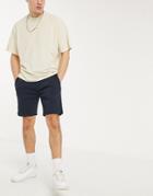 Brave Soul Jersey Shorts In Navy